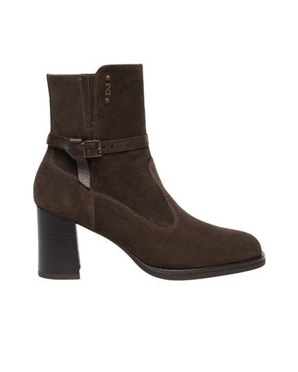 Nero giardini tronchetti in suede testa di moro