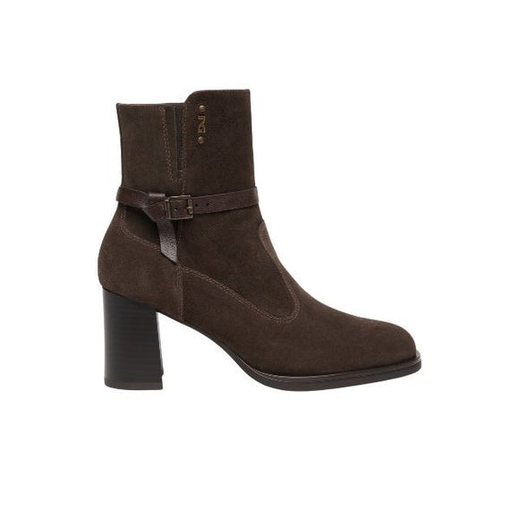 Nero giardini tronchetti in suede testa di moro
