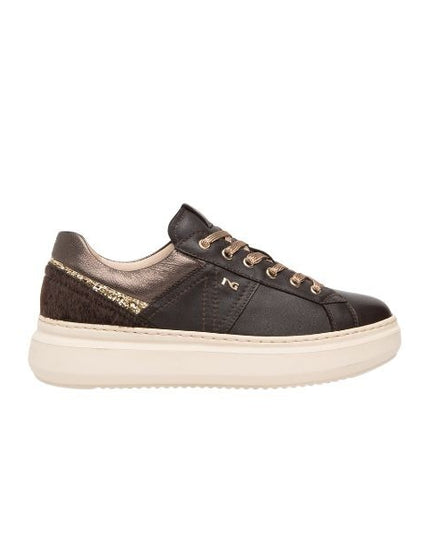 Nero Giardini sneakers in pelle e suede Brown