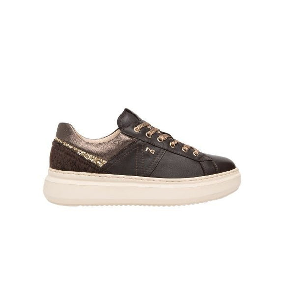 Nero Giardini sneakers in pelle e suede Brown
