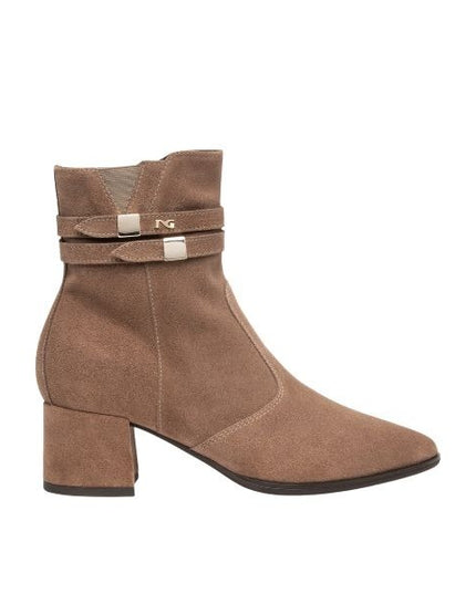 Nero Giardini Tronchetti in suede con fibbie decorative
