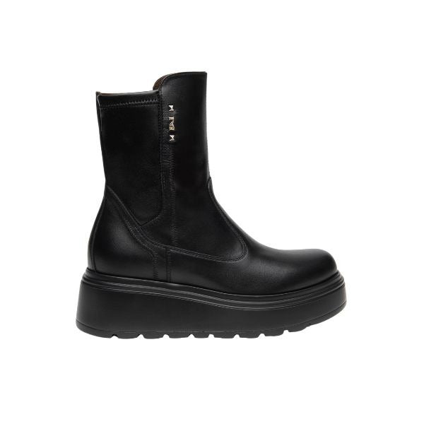 Nero Giardini stivaletti chelsea platform in pelle nera