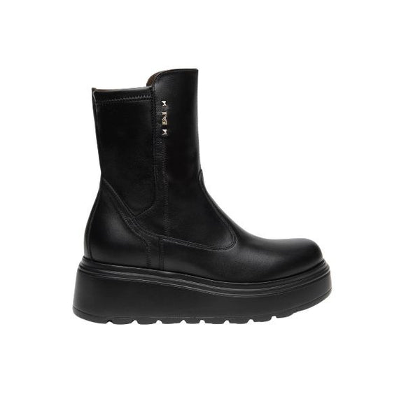 Nero Giardini stivaletti chelsea platform in pelle nera