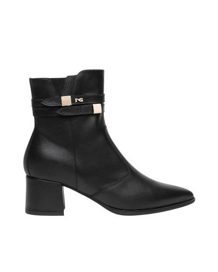 Nero Giardini tronchetti in pelle nera