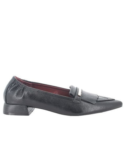 Igi&co mocassini a punta con tacco in pelle nera