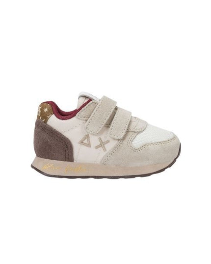 Sun68 Ally Vintage sneakers con chiusura a strappo panna