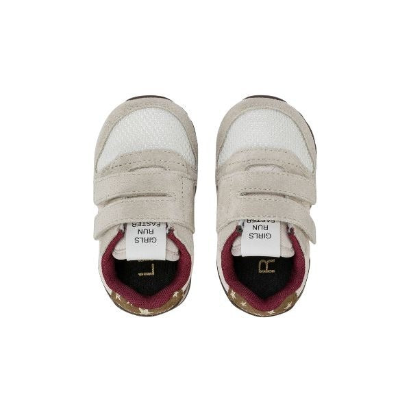 Sun68 Ally Vintage sneakers con chiusura a strappo panna