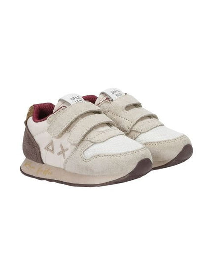Sun68 Ally Vintage sneakers con chiusura a strappo panna