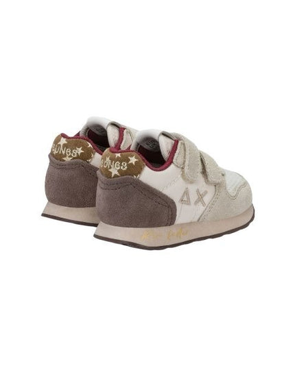 Sun68 Ally Vintage sneakers con chiusura a strappo panna