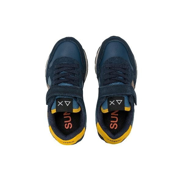 Sun68 Jaki sneakers con lacci e strappo navy