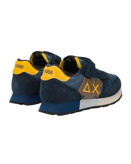 Sun68 Jaki sneakers con lacci e strappo navy