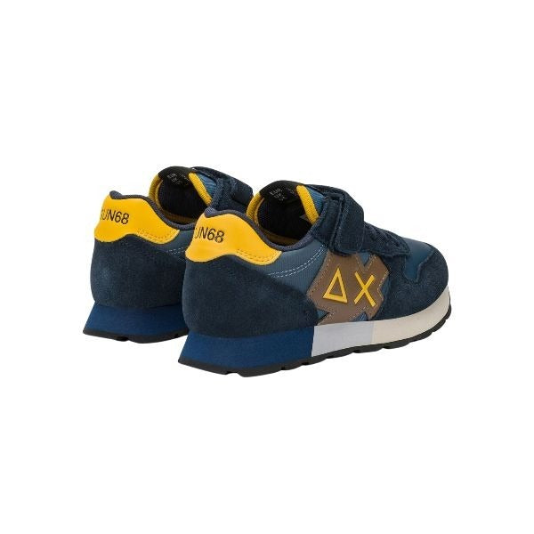 Sun68 Jaki sneakers con lacci e strappo navy