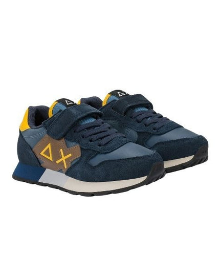 Sun68 Jaki sneakers con lacci e strappo navy
