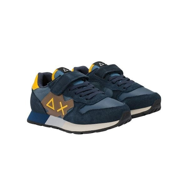 Sun68 Jaki sneakers con lacci e strappo navy