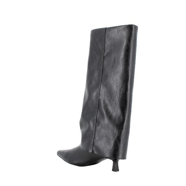 Igi&co stivali con gambale largo in pelle nera