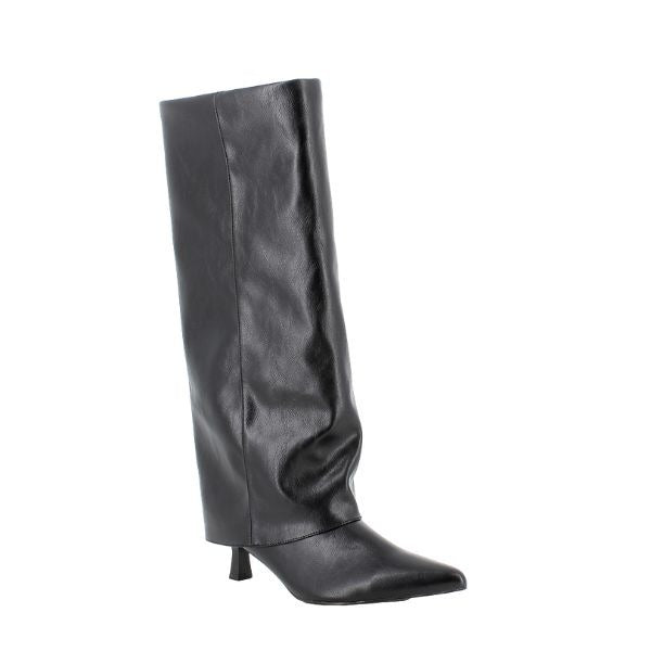 Igi&co stivali con gambale largo in pelle nera