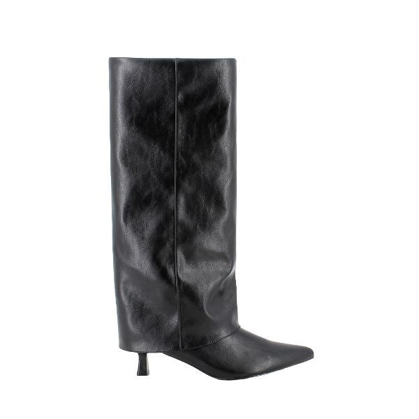 Igi&co stivali con gambale largo in pelle nera