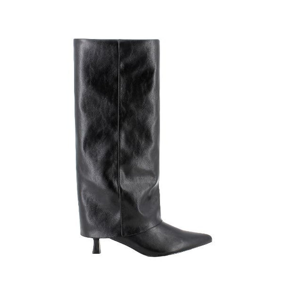 Igi&co stivali con gambale largo in pelle nera