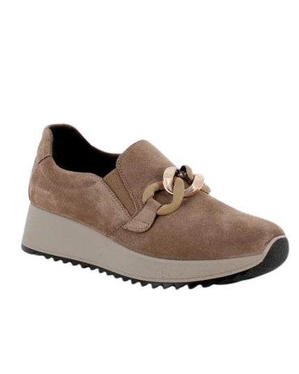 Enval Soft slip on in camoscio con dettaglio catena