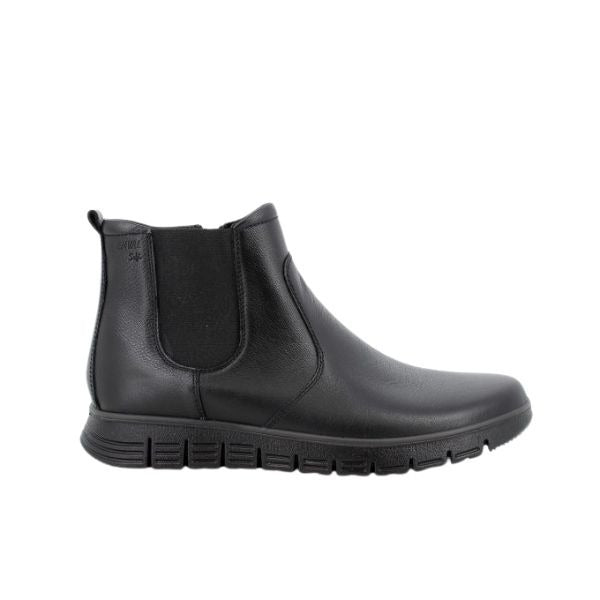 Enval Soft stivaletti chelsea con zip in pelle nera uomo
