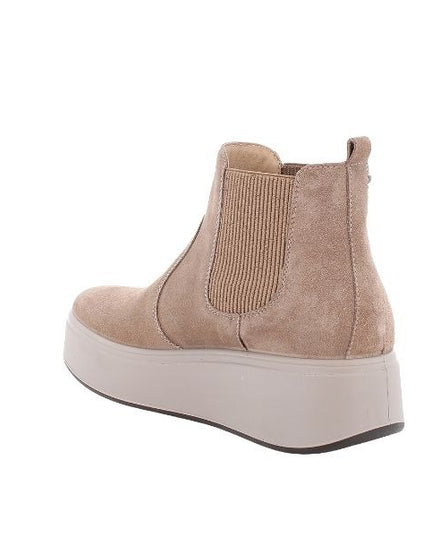 Igi&co stivaletti chelsea platform in camoscio beige