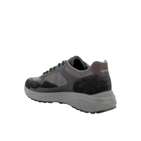 Igi&co sneakers in camoscio e tessuto blu