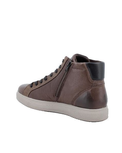 Igi&co polacchine in pelle marrone con zip laterale
