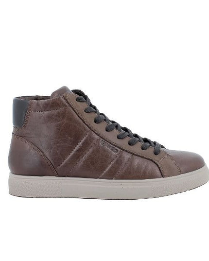 Igi&co polacchine in pelle marrone con zip laterale