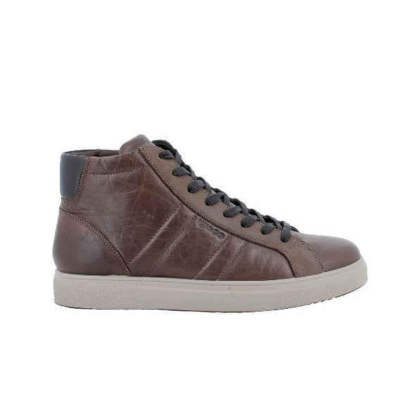 Igi&co polacchine in pelle marrone con zip laterale