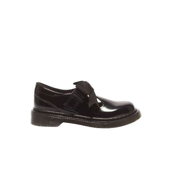 Dr. Martens Polley II Bow J Mary Jane in pelle verniciata nera