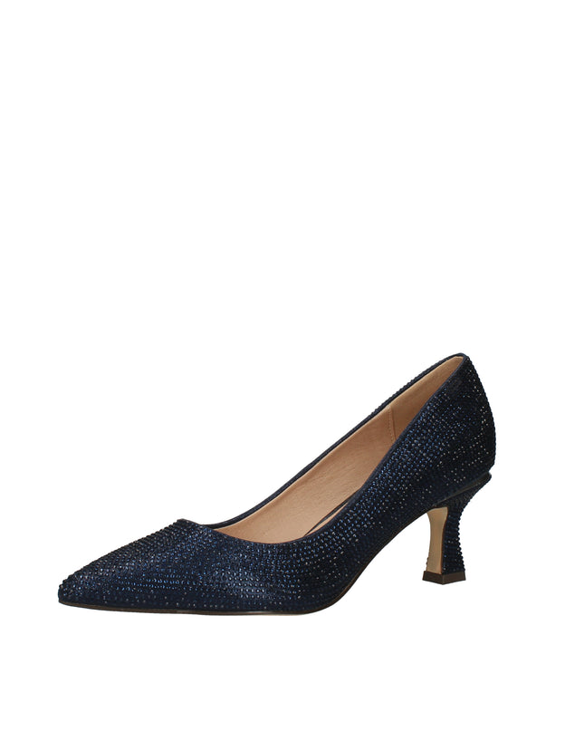 Menbur decolletè con strass e tacco a rocchetto