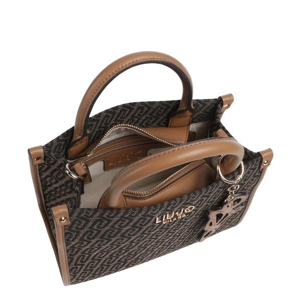 LIU JO Ridhi S borsa a mano con tracolla charm esterno Testa di moro