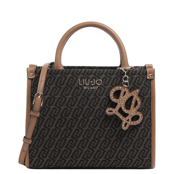 LIU JO Ridhi S borsa a mano con tracolla charm esterno Testa di moro