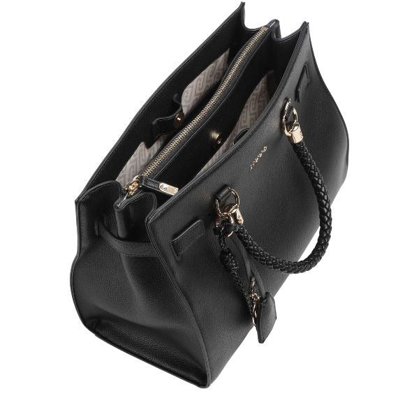 LIU JO Manhattan borsa a mano manico intrecciato colore nero