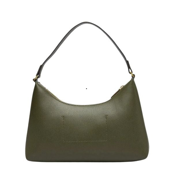 Calvin Klein borsa a spalla piccola verde con dettagli oro