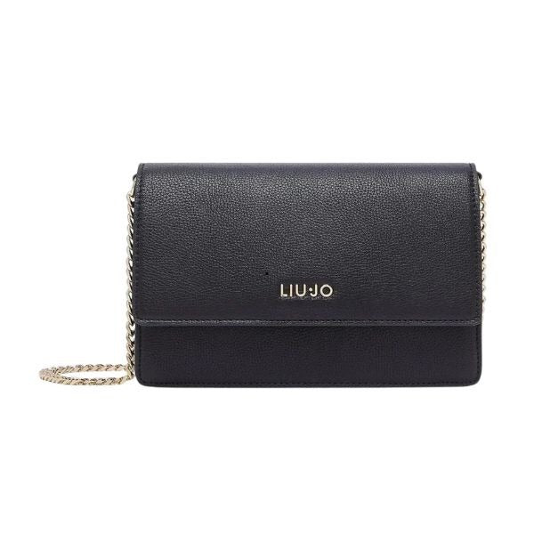 LIU JO Manhattan borsa a tracolla con catenella dorata colore nero