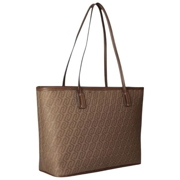LIU JO Evrim  borsa in tessuto logato colore Naturale