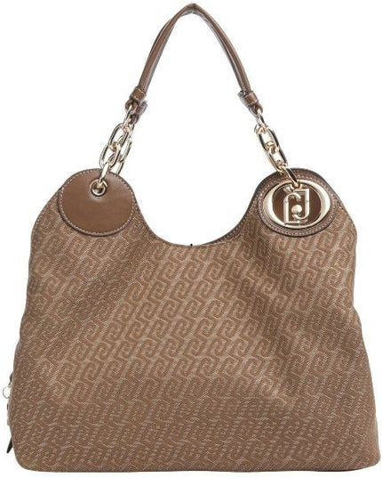 LIU JO Faiza borsa a spalla in tessuto con logo all over