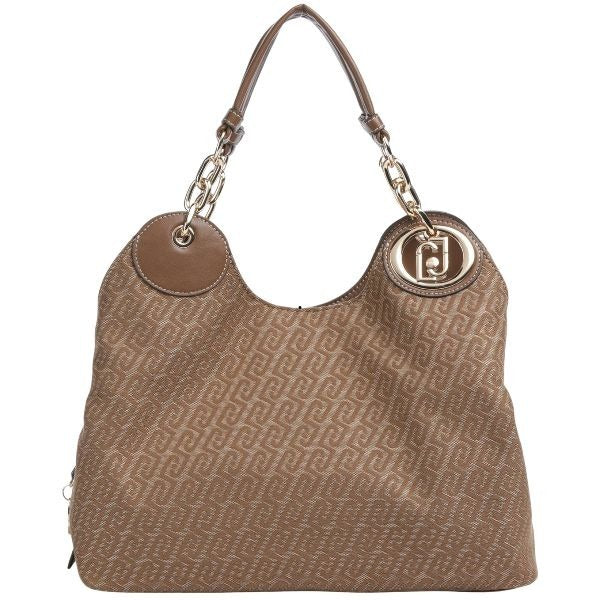 LIU JO Faiza borsa a spalla in tessuto con logo all over