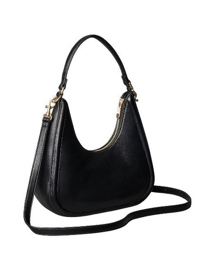 Calvin Klein Borsa a spalla in pelle con logo in rilievo Nero