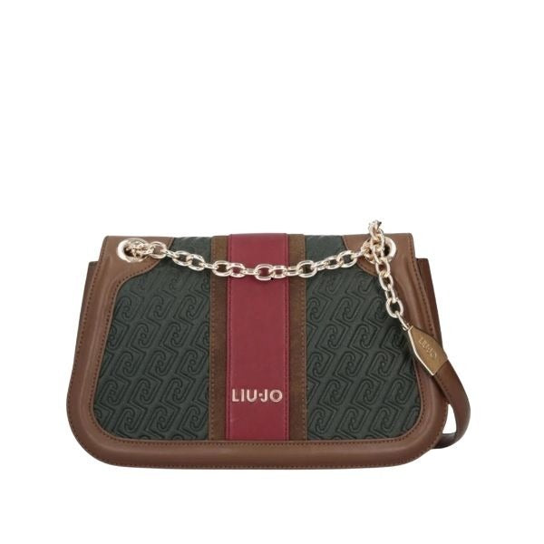 LIU JO Ematite borsa a spalla catena dorata colore foresta