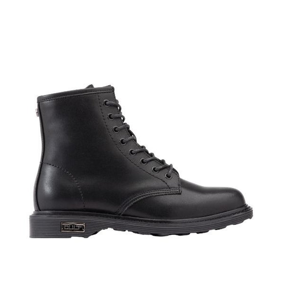 Cult Sabbath 4814 Vegan anfibi in pelle vegana nera