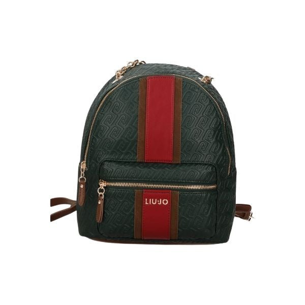 LIU JO Ematite zaino con logo monogramma manico a catena dorato colore Foresta
