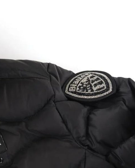 BLAUER Lowell junior giubbino con patch laterale removibile impreziosita da strass e chiusura zip colore nero
