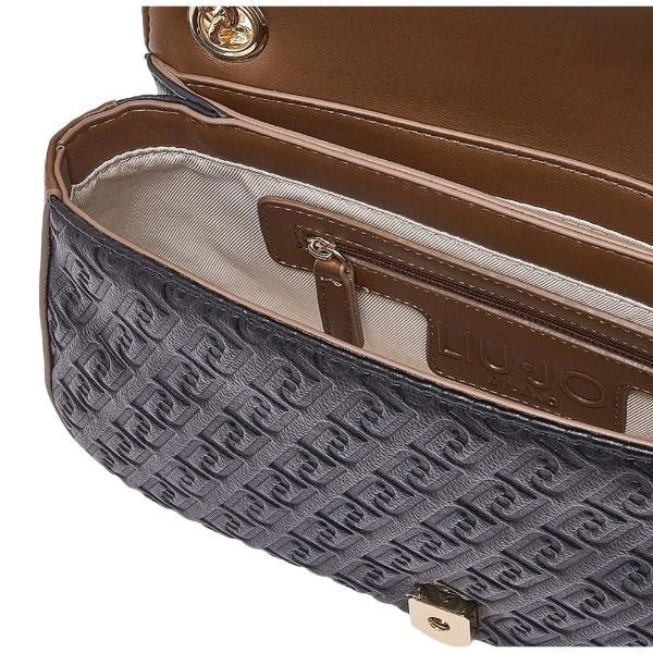 LIU JO Ematite borsa a spalla catena dorata colore nero