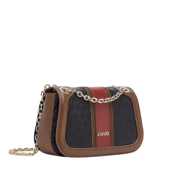 LIU JO Ematite borsa a spalla catena dorata colore nero