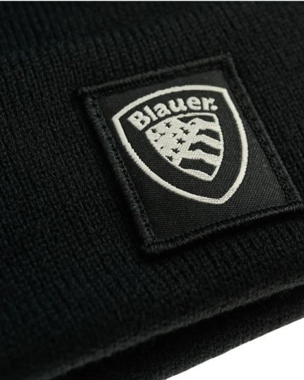 BLAUER Drake junior cappello etichetta con scudo ricamato colore nero