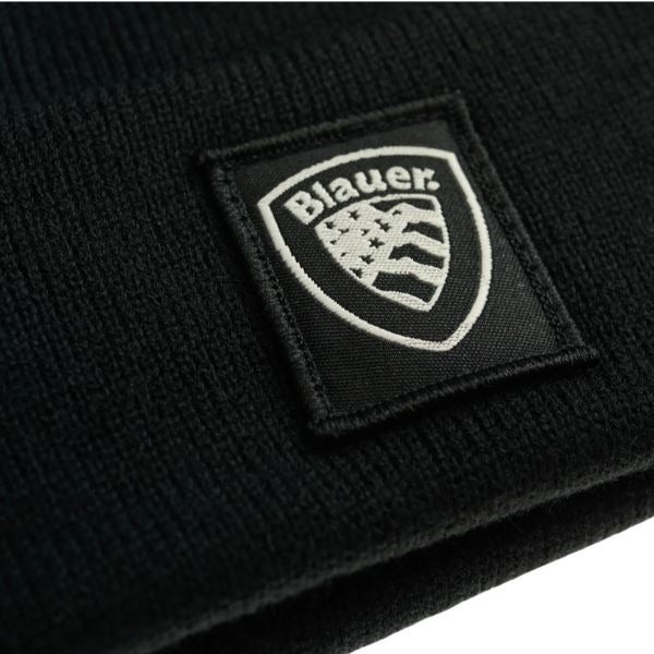 BLAUER Drake junior cappello etichetta con scudo ricamato colore nero