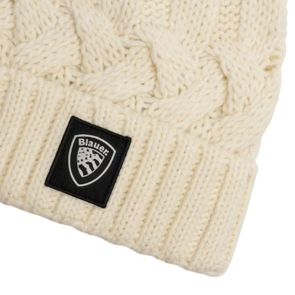 BLAUER Corwin cappello con loro sul davanti colore gesso