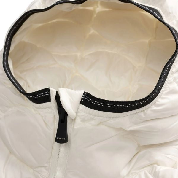 BLAUER Camelia giubbino donna trapuntato ad onde orizzontali dal taglio svasato cappuccio fisso e patch con glitter